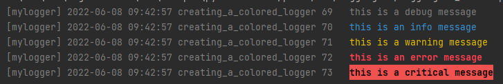 Colored Logs for Python